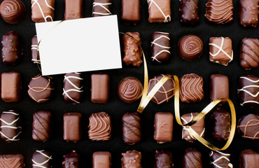 Wall Mural - Chocolates and card