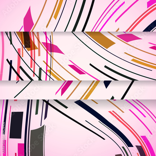 Naklejka dekoracyjna Abstract banner for your design, colorful digital Illustration.