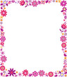 floral pattern border frame