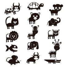 Wildlife And Farm Animals Icons
