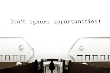 Wall Mural - Do Not Ignore Opportunities Typewriter