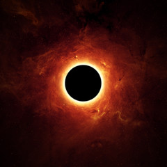 Wall Mural - full eclipse, black hole