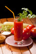 tomato juice on table