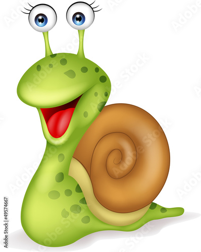 Plakat na zamówienie Smiling snail cartoon