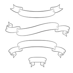 set of 4 vintage ribbons