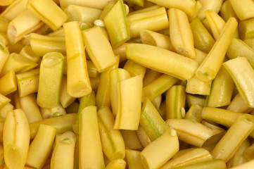 Yellow beans background