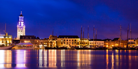 Poster - Kampen Harbor Blue Hour