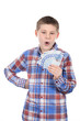 Young boy with euro notes