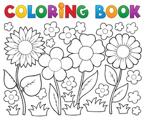 Poster - Coloring book with flower theme 2