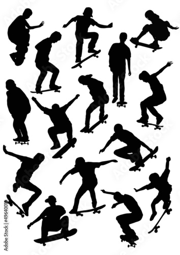 Fototapeta dla dzieci skater silhouette