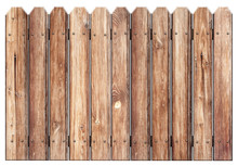 Old Wooden Fence Isolated On White