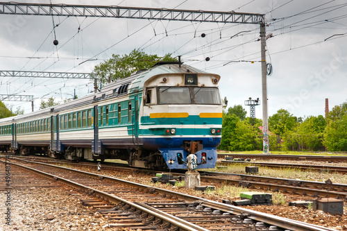 Board z aluminiowym obramowaniem Stary pociąg pasażerski