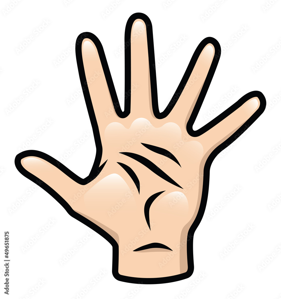 High Five Hand Stock Vector | Adobe Stock, image size:941x1000