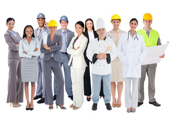 Wall Mural - Diverse group of workers