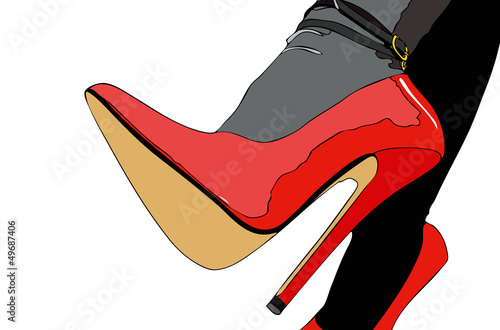 Obraz na płótnie canvas trzyczęściowy "tryptyk" Eleganckie seksowne buty