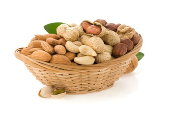 Poster - set of nuts on white