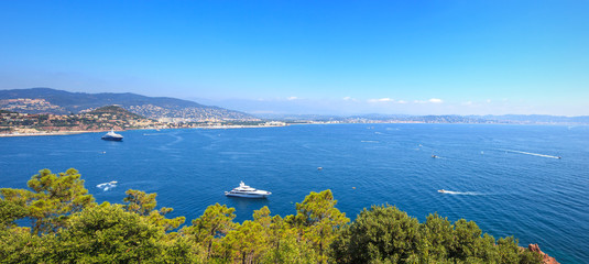 Cannes bay view. French Riviera, Azure Coast, Provence