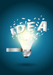 © kromkrathog - Explode Light bulb idea alphabet concept, Vector