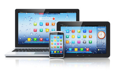 Poster - Laptop, tablet PC and smartphone