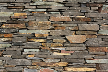 new build flush dry stone wall