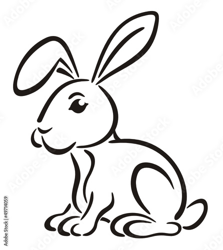 Obraz w ramie Rabbit graphic