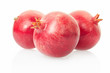 Pomegranate fruits on white, clipping path included