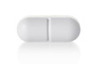 Medical pill tablet on white, clipping path included