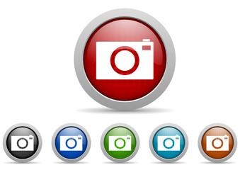 Wall Mural - camera vector icon set