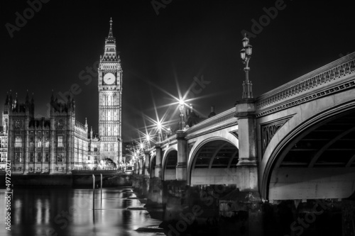 Naklejka na drzwi Big Ben Clock Tower and Parliament house