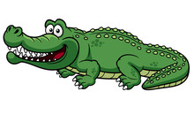 Illustration Of Cartoon Crocodile Vector