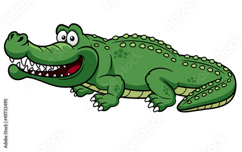 Naklejka - mata magnetyczna na lodówkę illustration of Cartoon crocodile vector