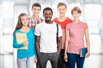 Wall Mural - Group of international students