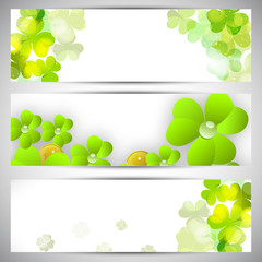 website header or banner set for st. patrick's day celebration w