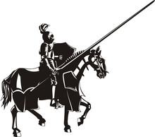 Medieval Knight On Horseback