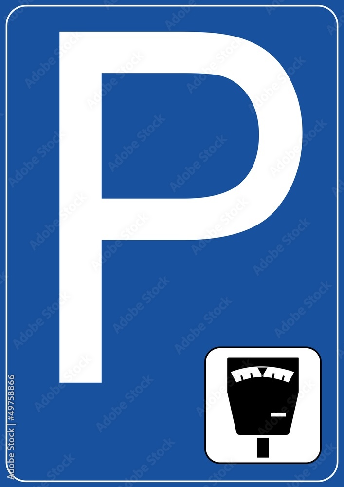 Parcheggio mieter Schild (blu, 20 x 30 cm), pittogramma divieto di