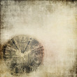 Vintage  background with clock