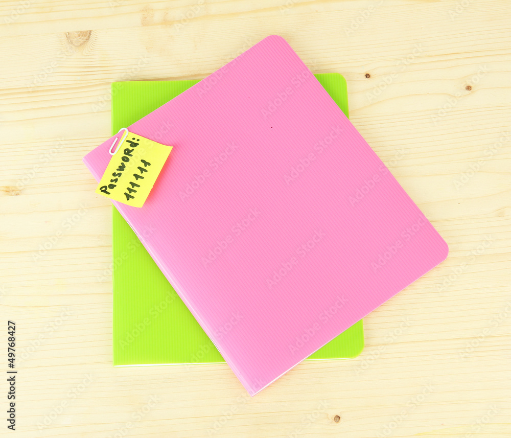 Sticker-reminder with most popular password,