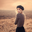 © VectorART - portrait of a beautiful young girl at sunset