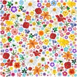 Spring Flowers Pattern Tile-Fiori Primavera Sfondo-Vector