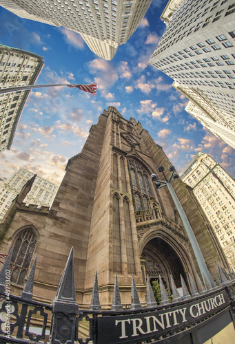 Naklejka na szybę Trinity Church in New York City