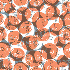 Aufkleber - Abstract retro seamless pattern (balls doodles). Vector, EPS10