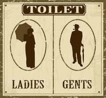 Toilet Old Style  Poster