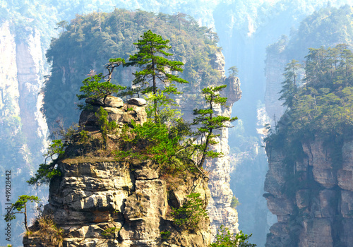 Nowoczesny obraz na płótnie Zhangjiajie National Park, China. Avatar mountains