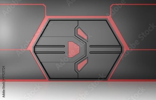 Board z aluminiowym obramowaniem Futurystyczna brama