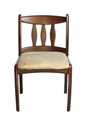 Wall Mural - Wooden chair isolated on white background