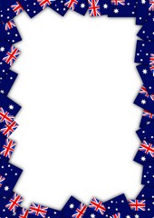 Wall Mural - Australia flag border