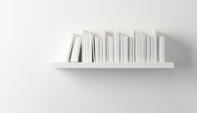 Shelf With White Books