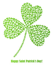 vector shamrock made of small shamrocks