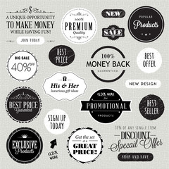 Wall Mural - Set of labels and elements