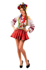 woman in the Ukrainian national clothes